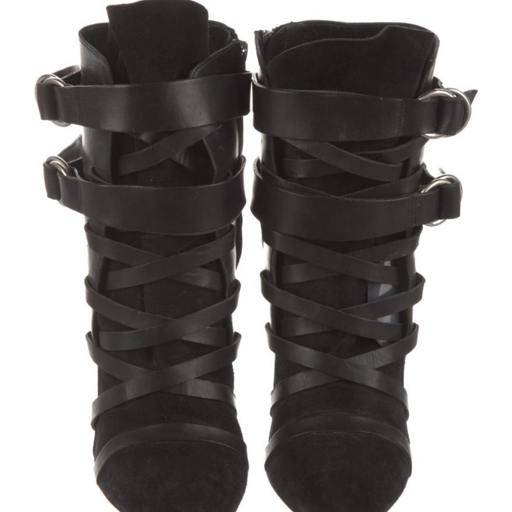 ISABEL MARANT Women's Black Strappy Ankle Boots